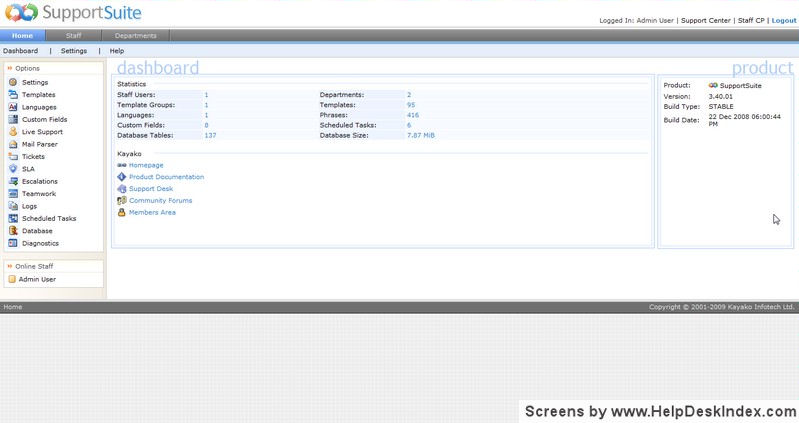 Kayako eSupport administration